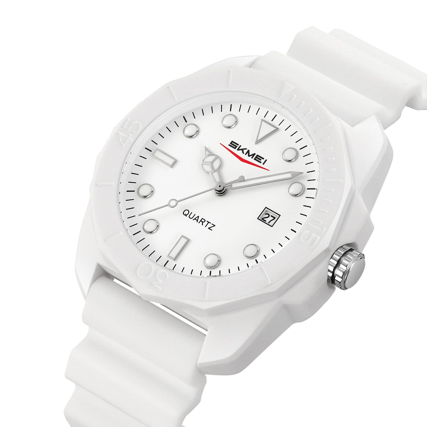 Skmei Quartz Analog Black Dial Silicone Strap Watch for Men - 2393