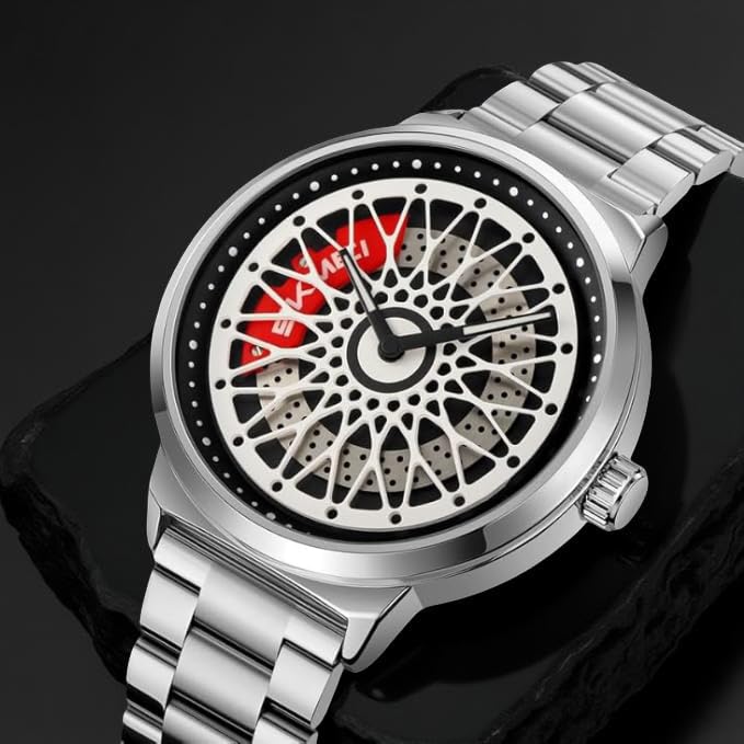 Premium Skeleton Dial Watch for Men – Stainless Steel Strap, Unique Designer Mechanical Style Wrist Watch
