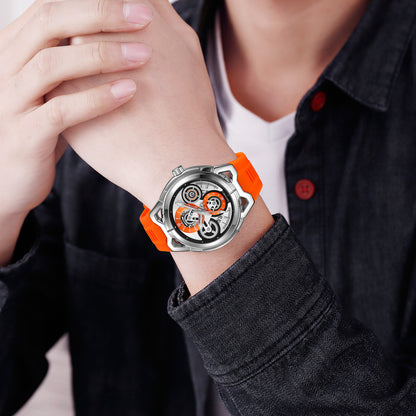 Skmei Quartz Analog Dial Silica Gel Strap Watch for Men - 9349