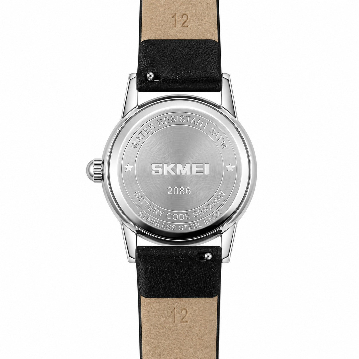 Elegant Crystal Dial Analog Wrist Watch with Leather Strap for women