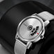Digital Watch for Men with Silver Mesh Belt Metal Strap and Round Dial for Casual & Formal Wear