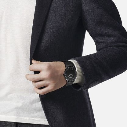 Skmei Quartz Analog Dial Stainless Steel Strap Watch for Men - Q028