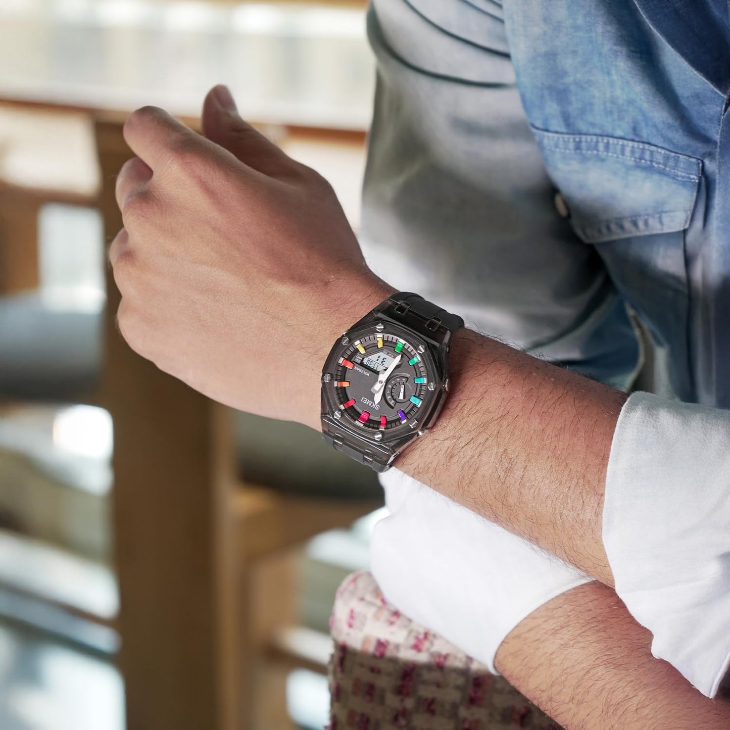 Analog Digital Watch Multi Function Sports Watch with LED Display, Alarm, Stopwatch & Durable Strap