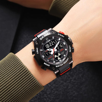 Sport Analog Digital Wrist Watch with Silicone Strap for men