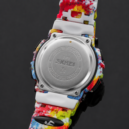 Artistic Dual Display Sports Watch for men