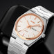 Analog Watch for Men with Silver Stainless Steel Strap and Round Dial for Casual & Formal Wear