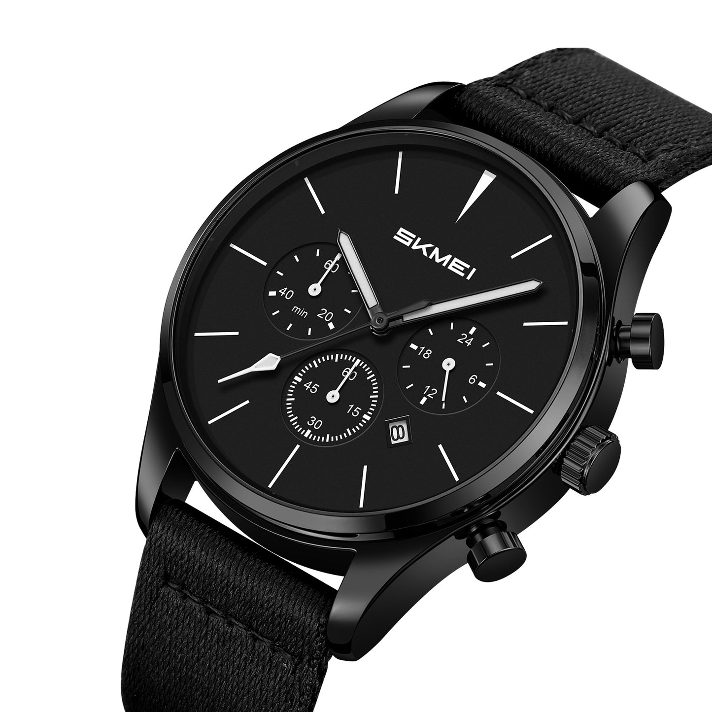 Skmei Quartz Analog Black Dial Zinc Alloy Case Nylon Strap Watch for Men - 2367