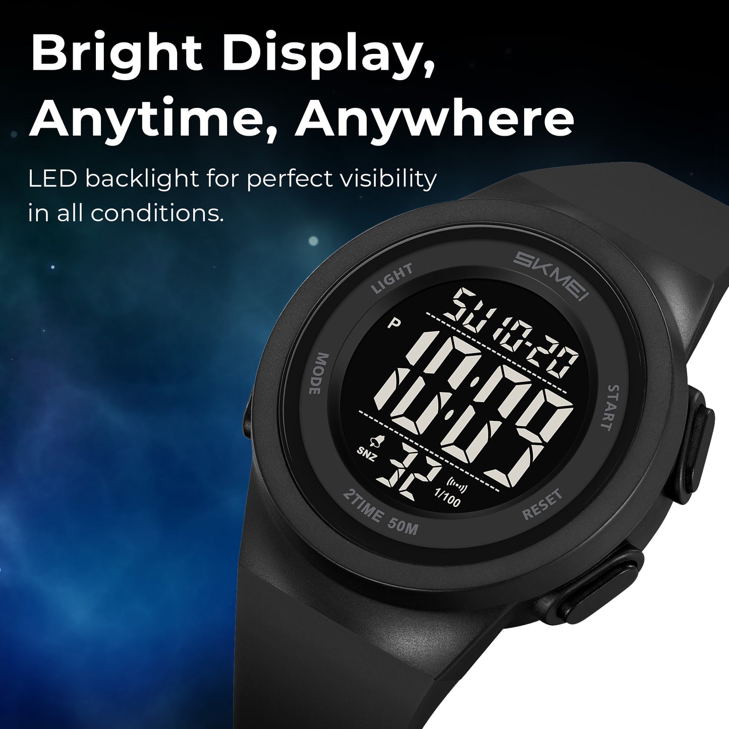 Skmei Digital Dial TPU Strap Watch for Kids - 2286