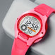 Digital Watch for Kids with Rose Red Silicone Strap and Round Dial for Casual & Formal Wear