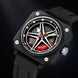 Rolling Watch for Men with Black Silicone Strap and Round Dial for Casual & Formal Wear