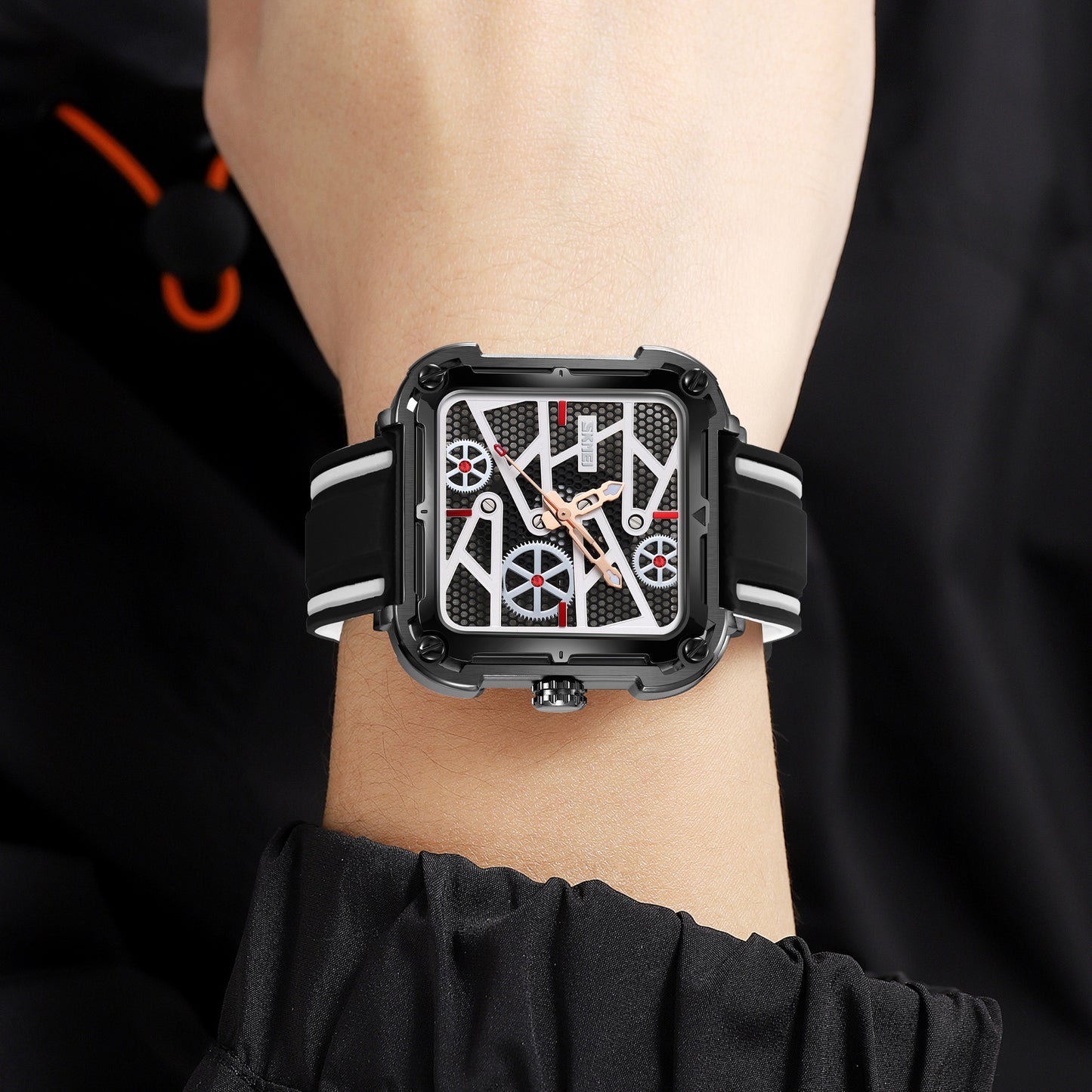 Skmei Quartz Analog Dial Silica Gel Strap Watch for Men - 9363