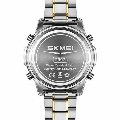 Digital Watch with Stainless Steel Strap for men