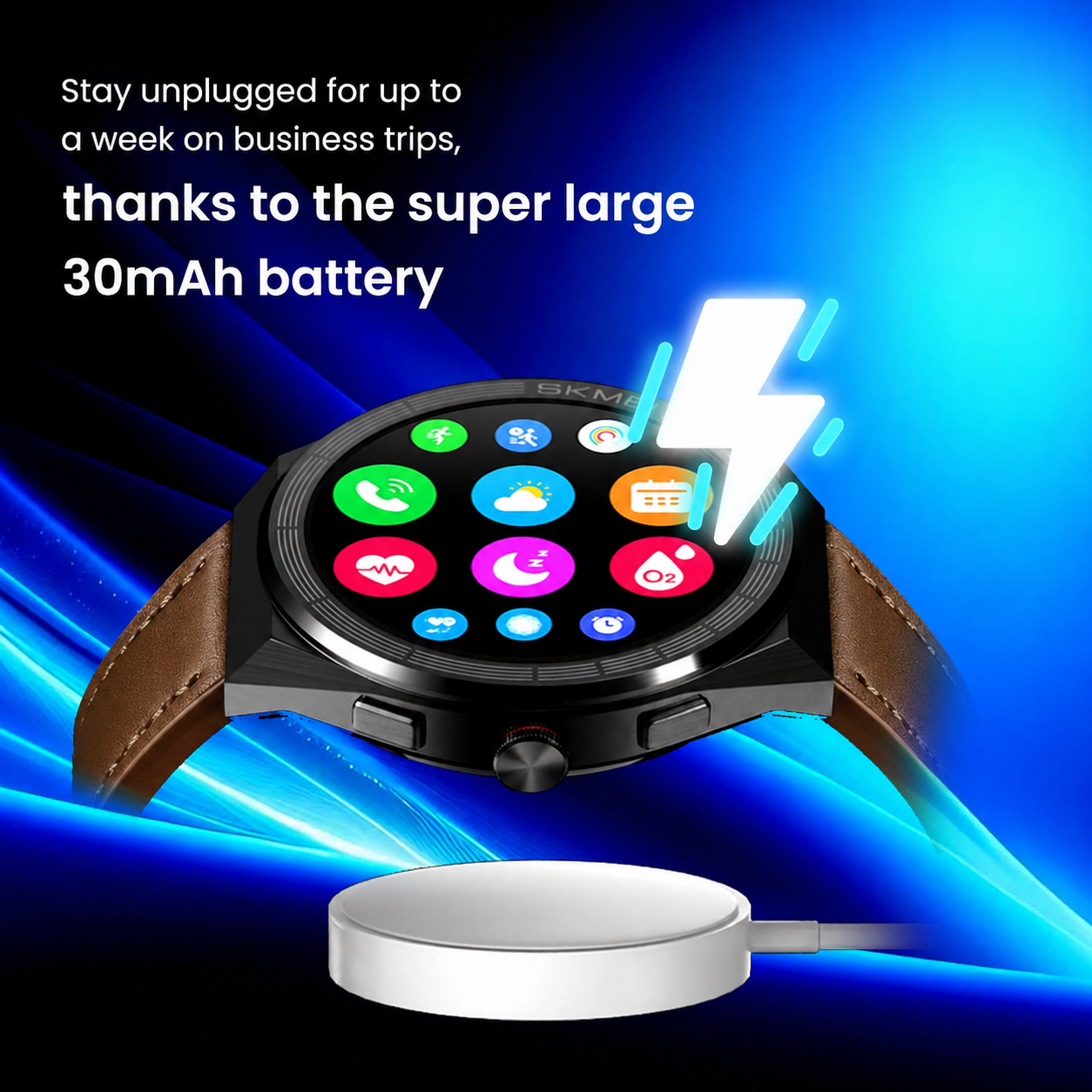 Premium AMOLED Smartwatch with Classic Round Dial and Advanced Fitness Features