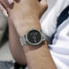 Digital Watch for Men with Silver Mesh Belt Metal Strap and Round Dial for Casual & Formal Wear