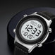 Digital Watch for Men with Black Leather Strap and Round Dial for Casual & Formal Wear