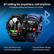 Smart Watch for Men with Army Blue Camo Silicone Strap and Round Dial for Casual & Formal Wear