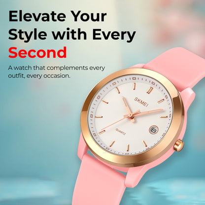 Skmei Quartz Analog Dial Silica Gel Strap Watch for Women - 2319