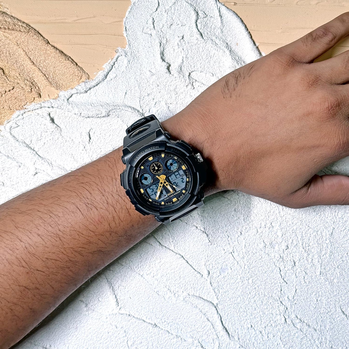 Premium Analog Digital Sports Watch for Men with Dual Display Alarm LED Light and Durable Strap