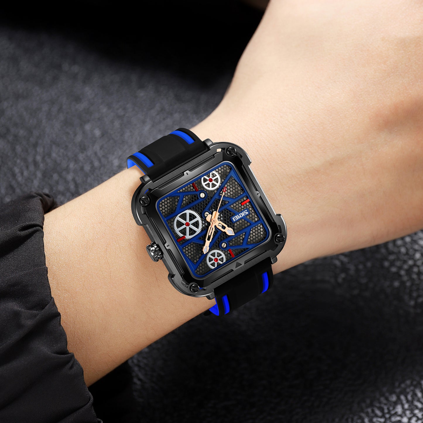 Skmei Quartz Analog Dial Silica Gel Strap Watch for Men - 9363