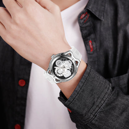 Skmei Quartz Analog Dial Silica Gel Strap Watch for Men - 9349