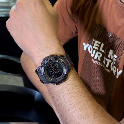 Rugged Digital Sports Watch for Men with Outdoor Style and Multi Function Display