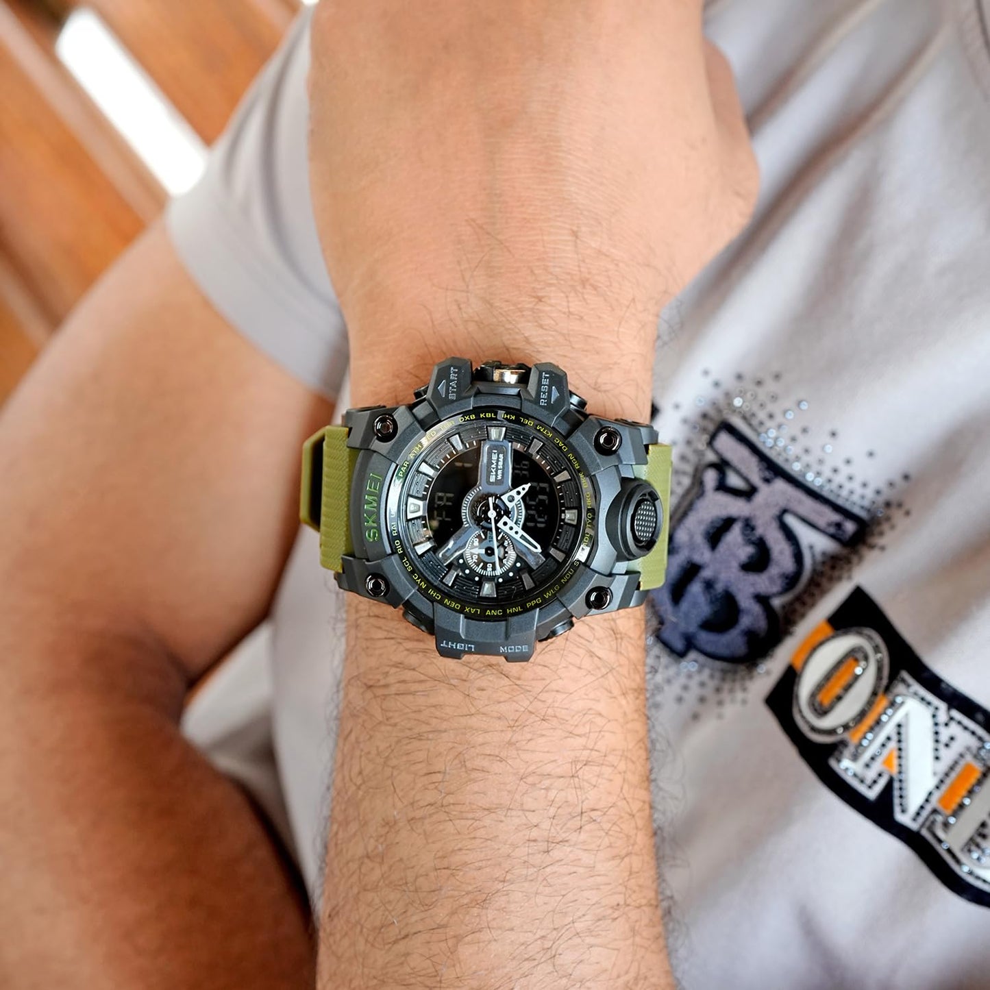 Rugged Dual Display Sports Watch for Outdoor Adventures for men