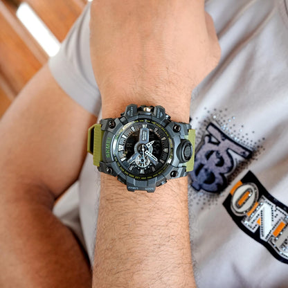 Rugged Dual Display Sports Watch for Outdoor Adventures for men