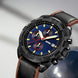 Analog Watch for Men with Black Leather Strap and Round Dial for Casual & Formal Wear