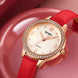 Analog Watch for Women with Red Leather Strap and Round Dial for Casual & Formal Wear