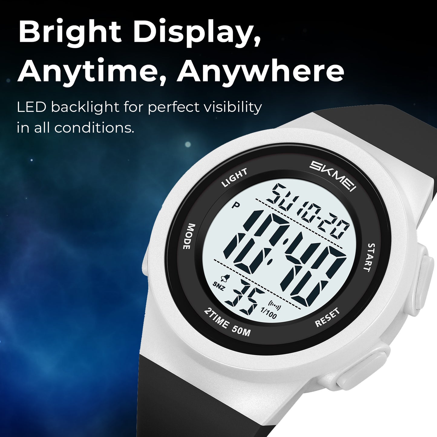 Skmei Digital Dial TPU Strap Watch for Kids - 2286