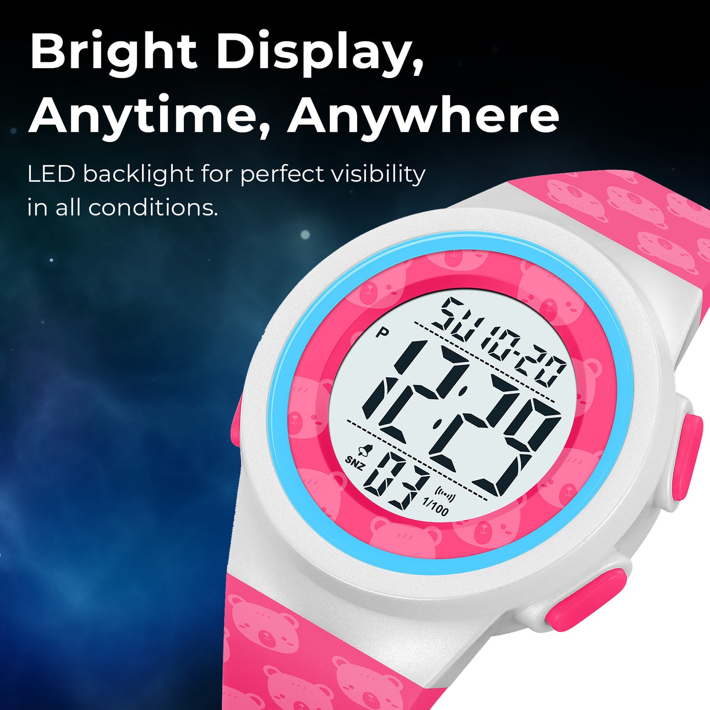 Skmei Digital Dial TPU Strap Watch for Kids - 2286