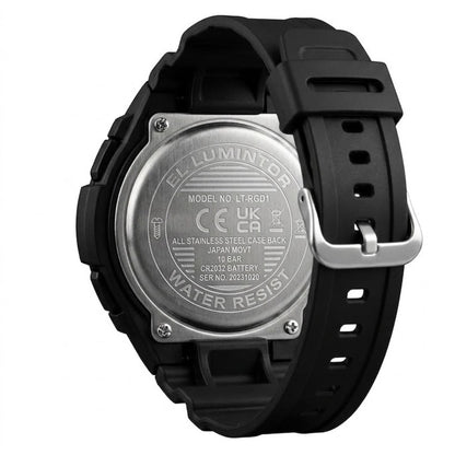 Digital Sports Wrist Watch with Large Display and Resin Strap For Men