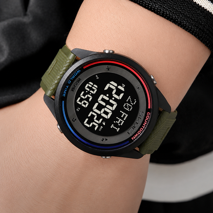 Digital Sports Wrist Watch with Silicone Strap for men