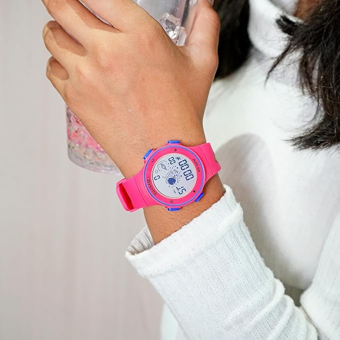 Kids Digital Watch with Cartoon Space Design and Soft Comfortable Strap for Daily Wear