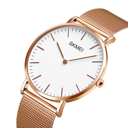 Skmei Quartz Analog Dial Stainless Steel Strap Watch for Men - Q028