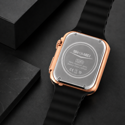 Square Digital Wrist Watch with Silicone Strap for men