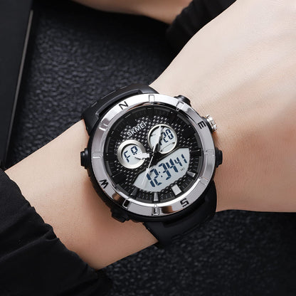 Premium Rugged Sports Watch Dual Display Tactical Wristwatch