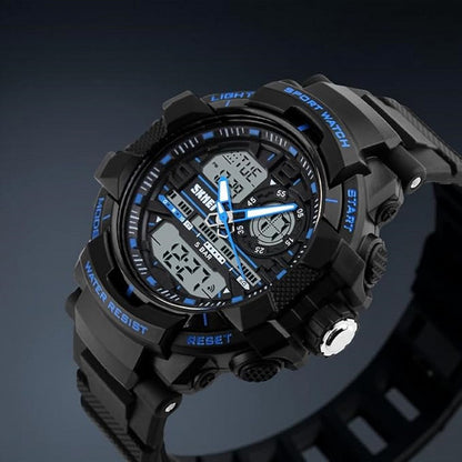 Rugged Analog-Digital Sports Watch with Multi-Function Display and Comfortable Strap For Men