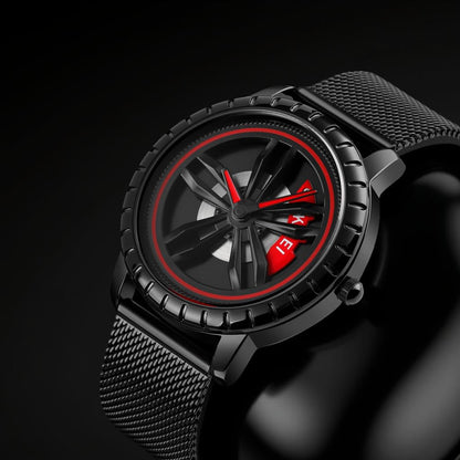 New Wheels Rolling Creative Fashion Che Youhui League Fans Butterfly Double Snap Gift Wristwatch