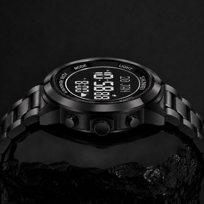 Digital Watch with Stainless Steel Strap for men
