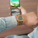 Digital Watch for Men with Rose Gold Stainless Steel Strap and Round Dial for Casual & Formal Wear