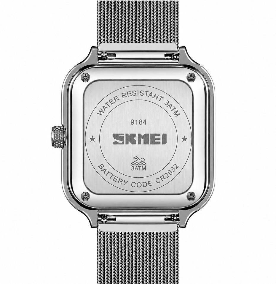 Automatic Watch for Men with Silver Stainless Steel Strap and Round Dial for Casual & Formal Wear
