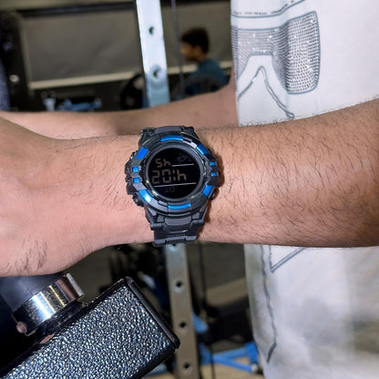 Rugged Digital Sports Watch for Men with Outdoor Style and Multi Function Display