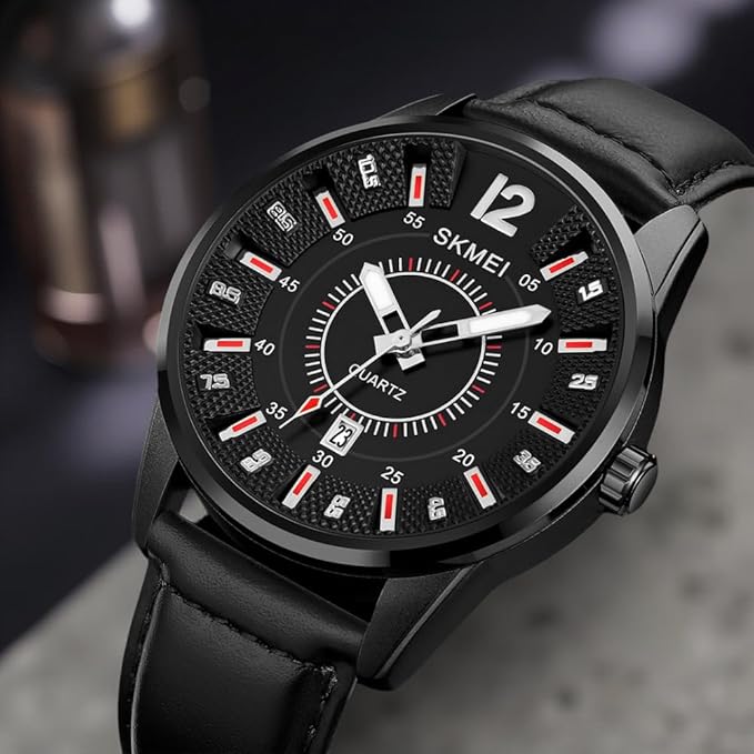 Premium Analog Watch for Men with Elegant Designer Dial and Classic Leather Strap