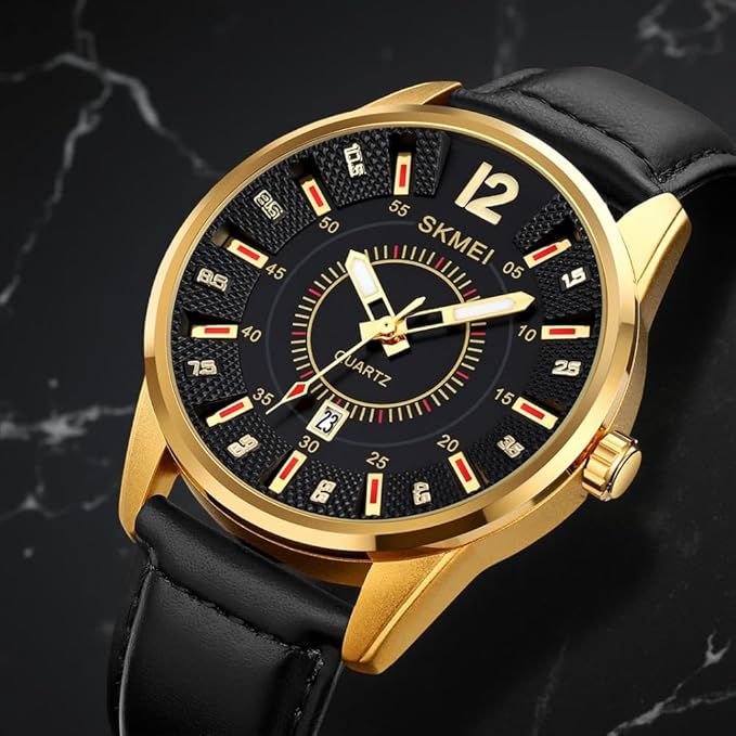 Premium Analog Watch for Men with Elegant Designer Dial and Classic Leather Strap