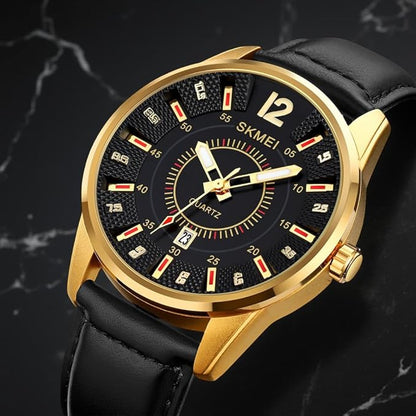 Premium Analog Watch for Men with Elegant Designer Dial and Classic Leather Strap