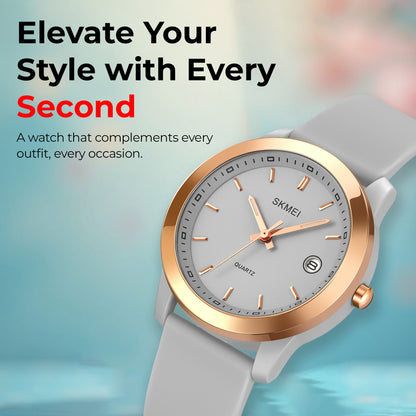 Skmei Quartz Analog Dial Silica Gel Strap Watch for Women - 2319