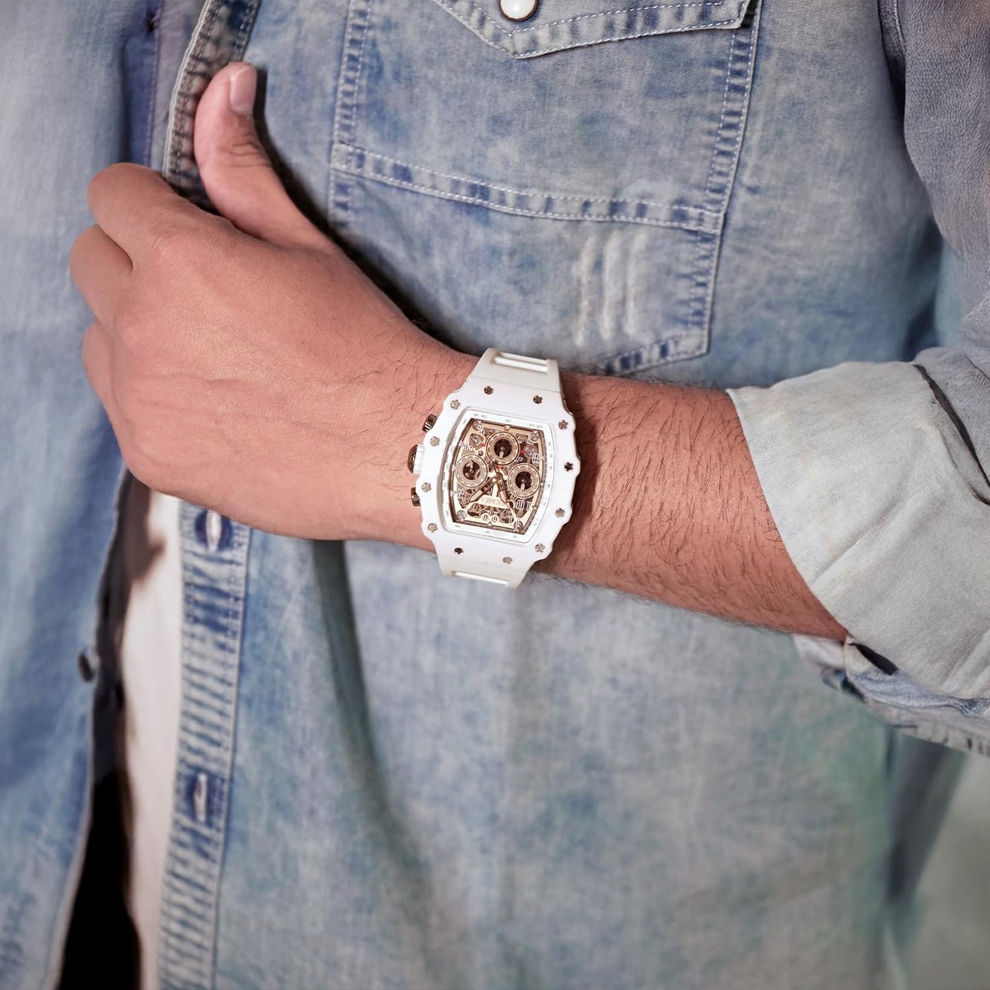 Luxury Skeleton Dial Wrist Watch for men