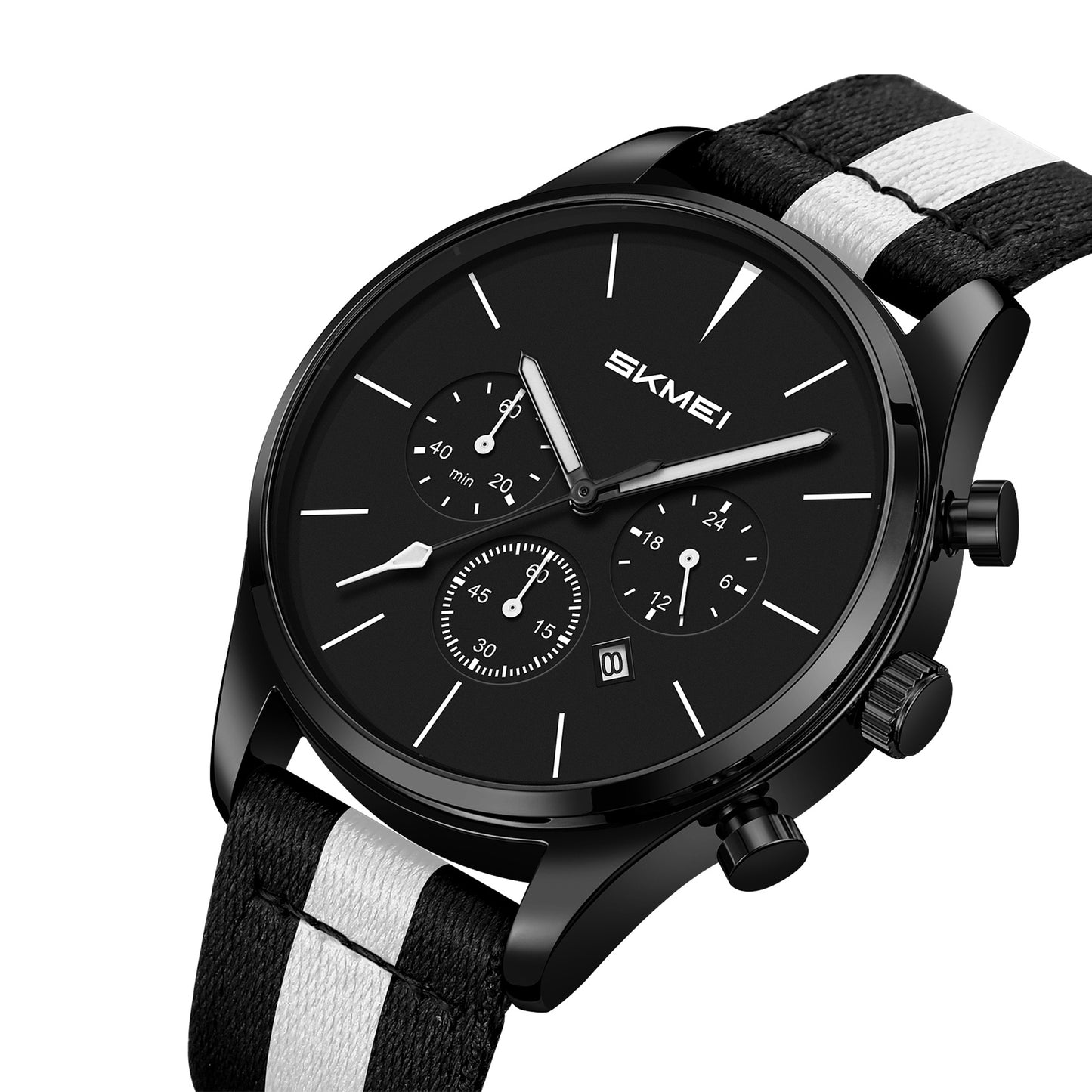 Skmei Quartz Analog Black Dial Zinc Alloy Case Nylon Strap Watch for Men - 2367