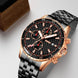 Analog Watch for Men with Black Stainless Steel Strap and Round Dial for Casual & Formal Wear